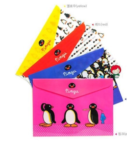 PVC / 4 colors / buckle file folder