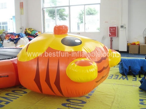 Tiger inflatable floating water trampoline