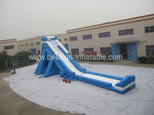 Inflatable giant hippo slide for amusement park