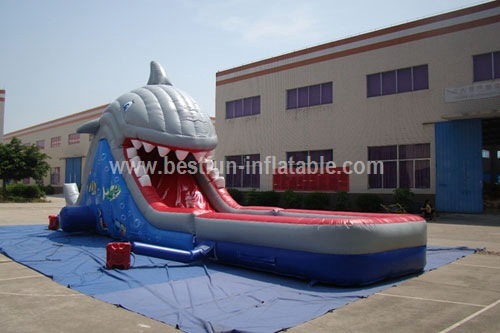 Inflatable Ocean Theme Shark Water Slide