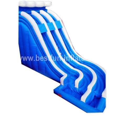 Ocean wave curved giant inflatable water slide