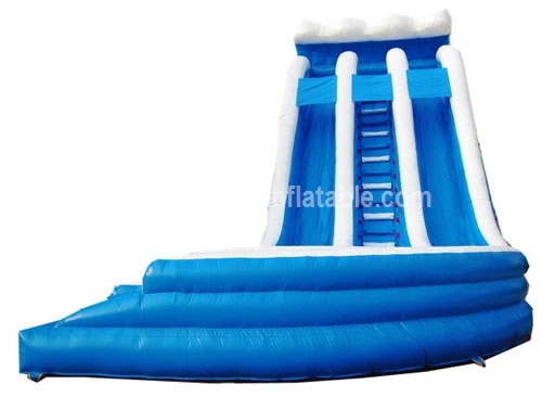 Ocean wave curved giant inflatable water slide