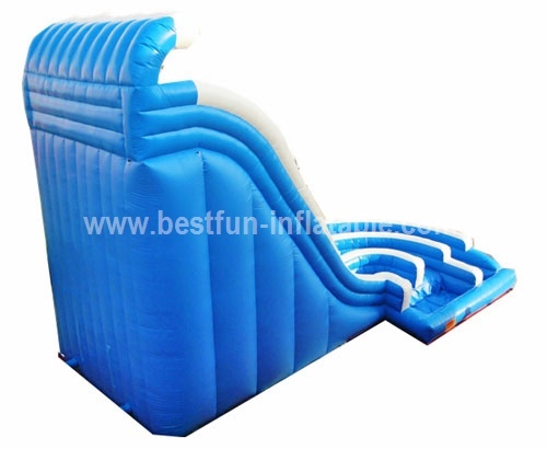 Ocean wave curved giant inflatable water slide