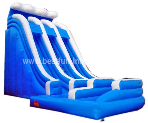 Ocean wave curved giant inflatable water slide