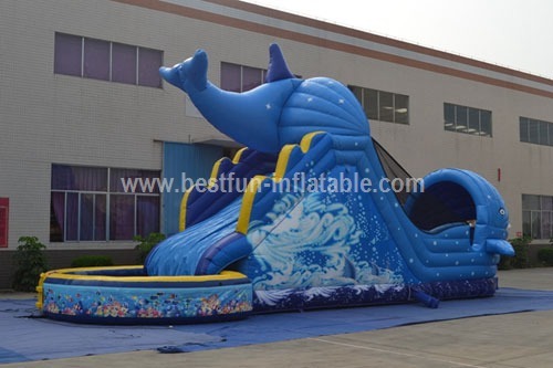 Rental Use Whale Giant Inflatable Water Slide