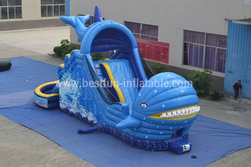 Rental Use Whale Giant Inflatable Water Slide