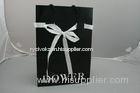 Custom Luxury Recycled Paper Shopping Bags With White Butterfly Ribbon For Gift / Jewelry / Apparel