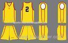 Yellow / Red Children 4 - 16Sublimated Basketball Uniforms Embroidery