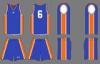 Ultra Wick Pro Style Blue / Orange Sublimated Basketball Uniforms Regular Fit Polyester