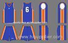 Ultra Wick Pro Style Blue / Orange Sublimated Basketball Uniforms Regular Fit Polyester