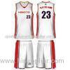 Children - Adult White / Navy Blue Sublimated Basketball Uniforms Micro mesh