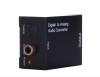 Digital to Analog Audio Converter black converts Coaxial or Toslink digital audio signals to analog L/R audio