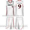XS - 5XL White Custom Sublimated Basketball Uniforms Elastic Shinny Dazzle