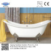 Double Slipper Clawfoot Cast Iron Bathtub