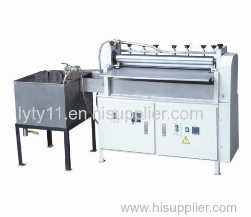 Adjustable speed heat fused upper side gluing machine used for paper box 