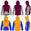 Mens Maroon Gold 300gsm Cotton Custom Hooded Sweatshirts Heat Transfer Printing