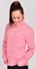 pink chunky cashmere turtleneck