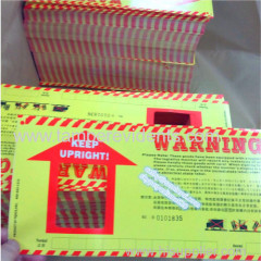 Logistics park specially shipping warning label