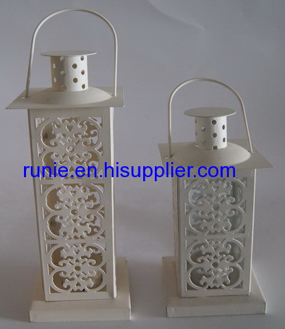 Metal lantern candle holders