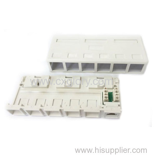 6 ports Surface mount jack