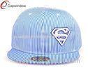Acrylic Printing Snapback Baseball Caps 3D Embroidery With Sky Blue Ripstop Fabric