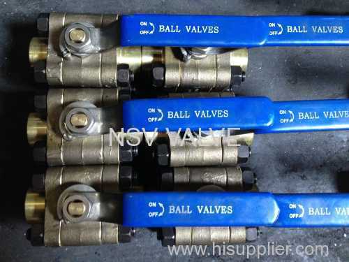 3PCS Forged Ni-AL-Bronze Ball valve NPT end