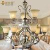 Silver 9 Light Wrought Iron Modern Metal Chandelier Light with E27 Incandescent / LED Blub