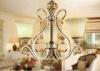 3 Light Modern Wrought Iron Chandelier Lights / Pendant Lighting with Shades for Villa