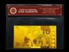 EURO 10 Gold foil banknotes 24k gold with PVC holder and COA certificate