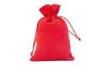 Eco Friendly Red Cotton Drawstring Pouch Bags Printing Customized