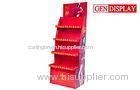 4 Tier Corrugated Cardboard Product Display Stands For Beverage