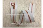 Colorful Rose Gold Copper Separation Jacket Open End Zippers OEM