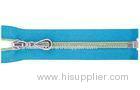 9 Inches Blue Nylon Zippers Close End With Painted Decorated Slider