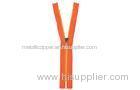 Long Chain 5# Open-End Resin Waterproof Zipper C / E Auto Lock Slider Orange