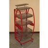 Red 6 Tier Steel Display Stands Trade Show Display Stands For Supermarket