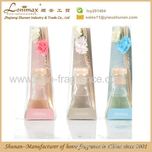 Home fragrance reed diffuser/ 40ml reed diffuser with artificial flower