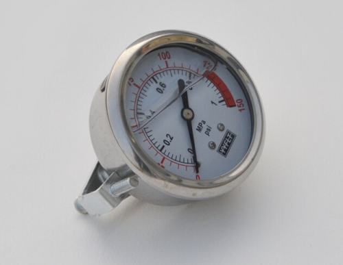 2.5''liquid filled pressure gauge with back connector