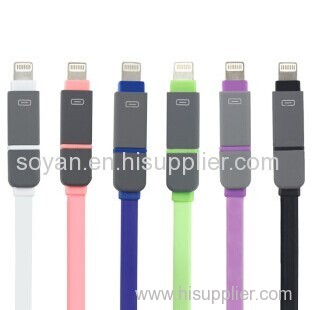 Two-in-one USB Portable Data Cable Charge Line