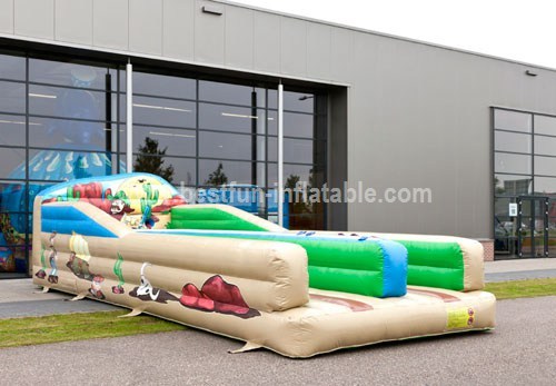 Inflatable bungee run for carnival games