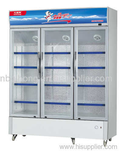 1053 Hot sale Three open door Vertical showcase