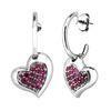 OEM / ODM custom 925 sterling silver dangle earrings with heart shaped CZ