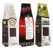 Standup Zip Lock Coffee Packaging Bags Quad Seal / Coffee Bag with Valve Printing Gravure