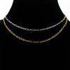 Yellow gold plated / silver plated brass chain plain chain necklace