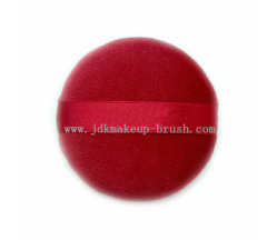 Red round makeup powder puff