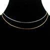 High quality guaranteewhited gold plated brass chain plain chain necklace