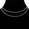 Excellent finishingwhited gold plated brass plain chain necklace for female