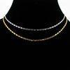 Flat gold and silver plating brass plain chain necklace with high quality