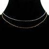 Solid brass thin link chain necklace of popular style with silver and gold plated