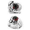 Cool and mysterious style old red punk rock jewellery rings with lower price