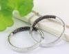 Charming simple style silver hoops earrings jewelry with competitive price